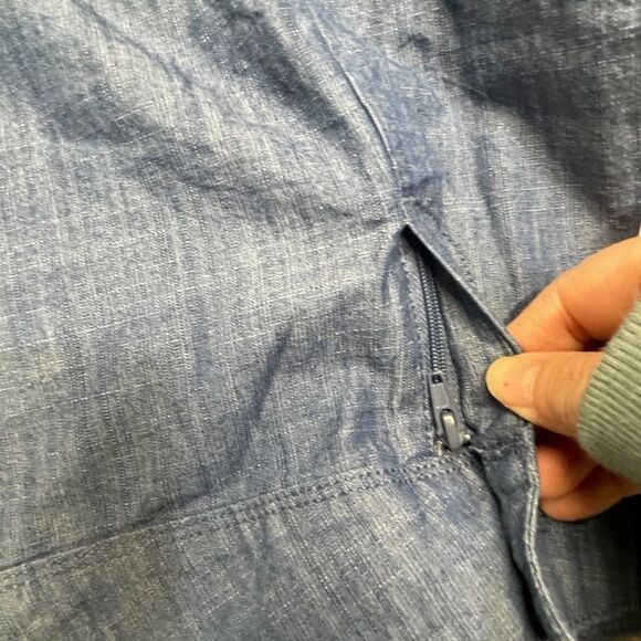 Isaac mizrahi womens tailored shorts sz 6 high rise chambray denim shorts nwt - Picture 10 of 12